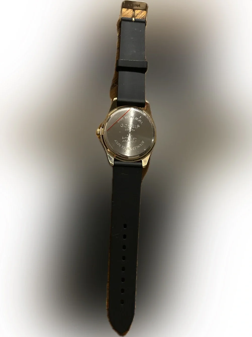 NWOT GOSSIP Quartz Women's Analog Watches - Red, White, Black Silicone Bands